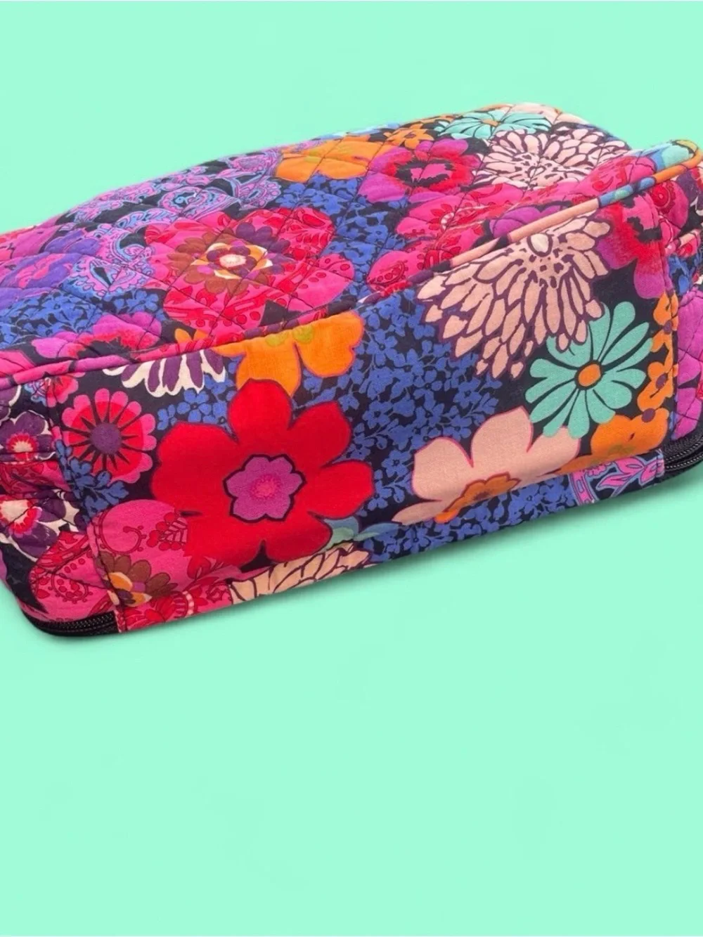 Vera Bradley Floral Fiesta Quilted Floral Cosmetic Case